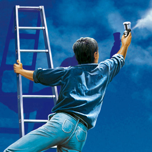 Brush the Sky Schaps - Kunstdruck+ weißer Rand