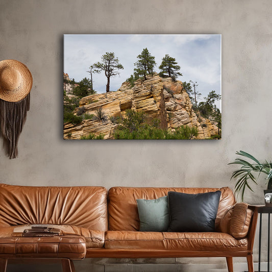 Zion Canyon 05-Leinwandbild