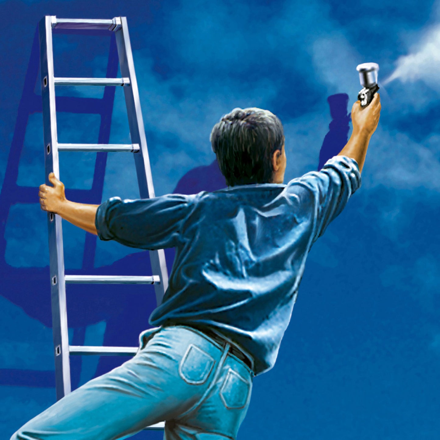 Brush the Sky Schaps - Kunstdruck+ weißer Rand