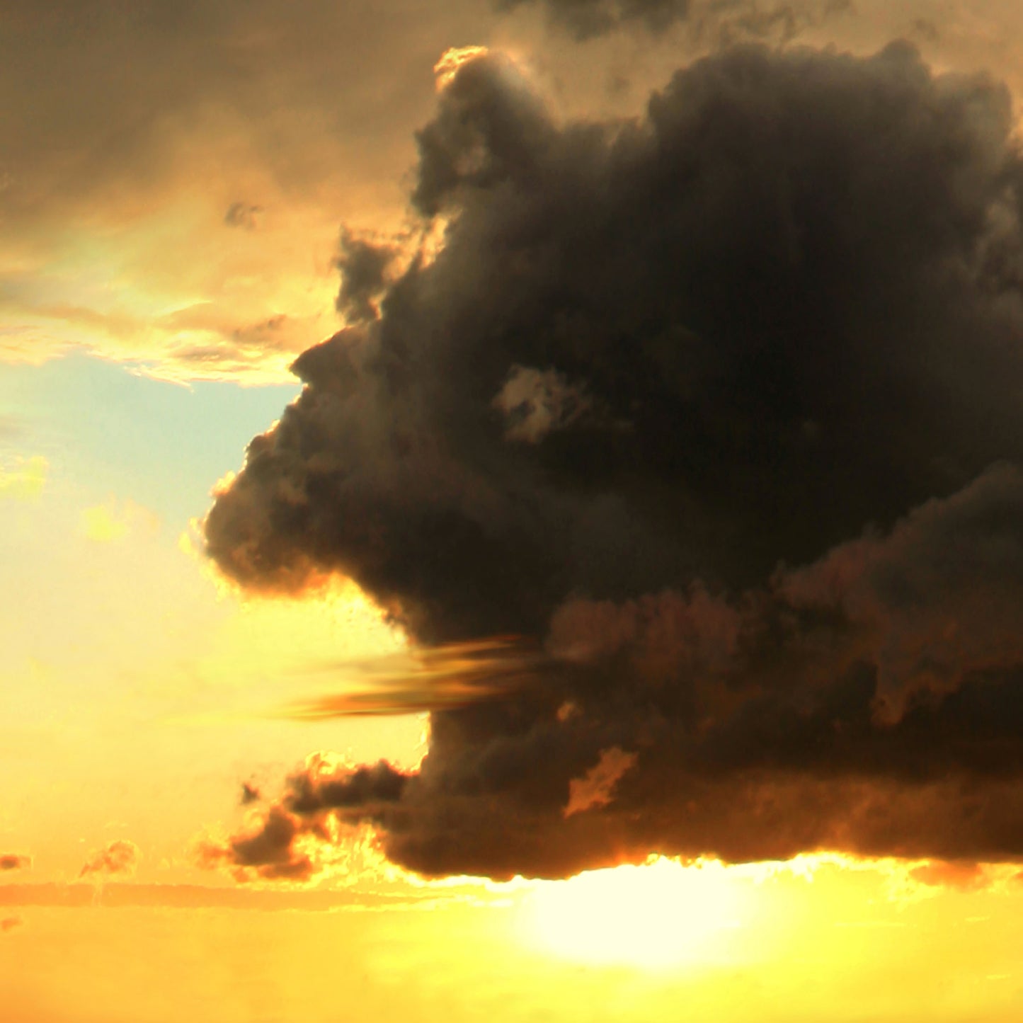 Burning sky - Gerahmte Leinwand