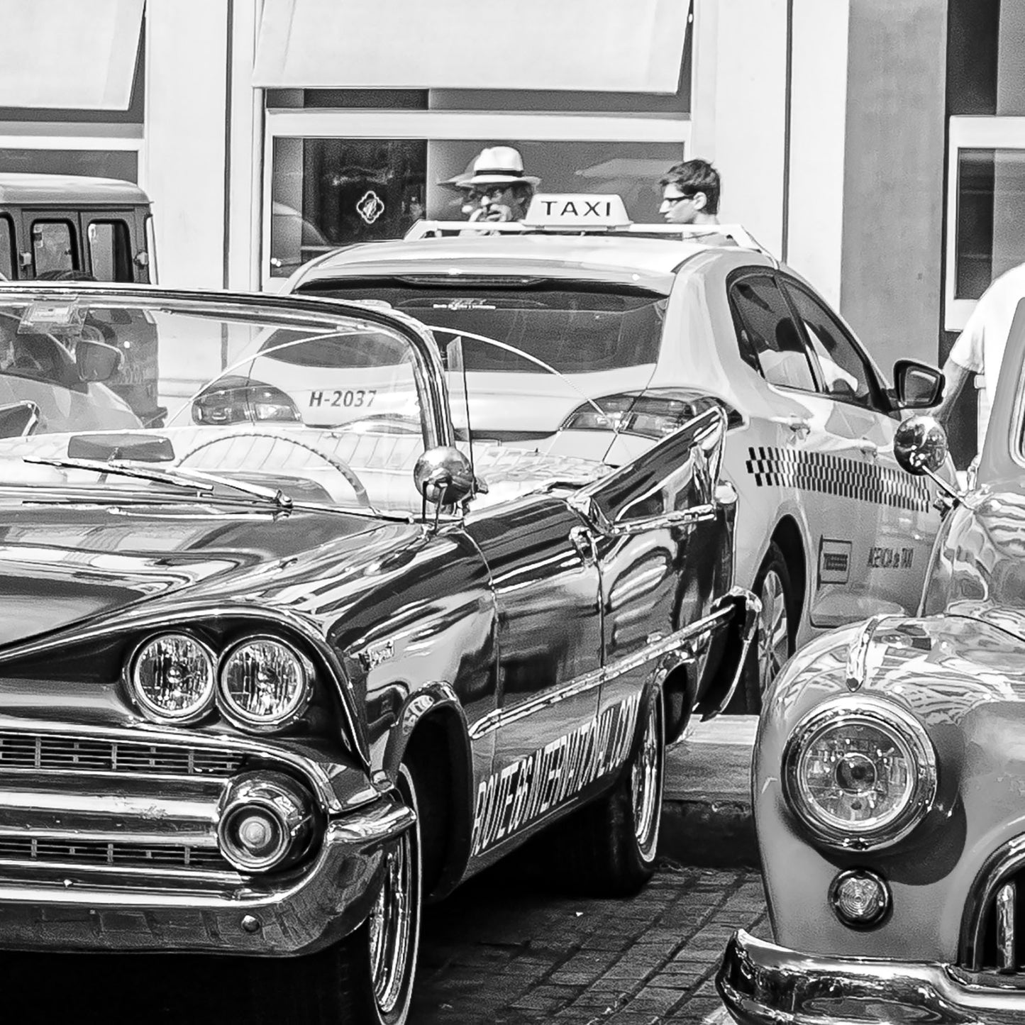 Cuba Old Cars_02 - Kunstdruck+ weißer Rand