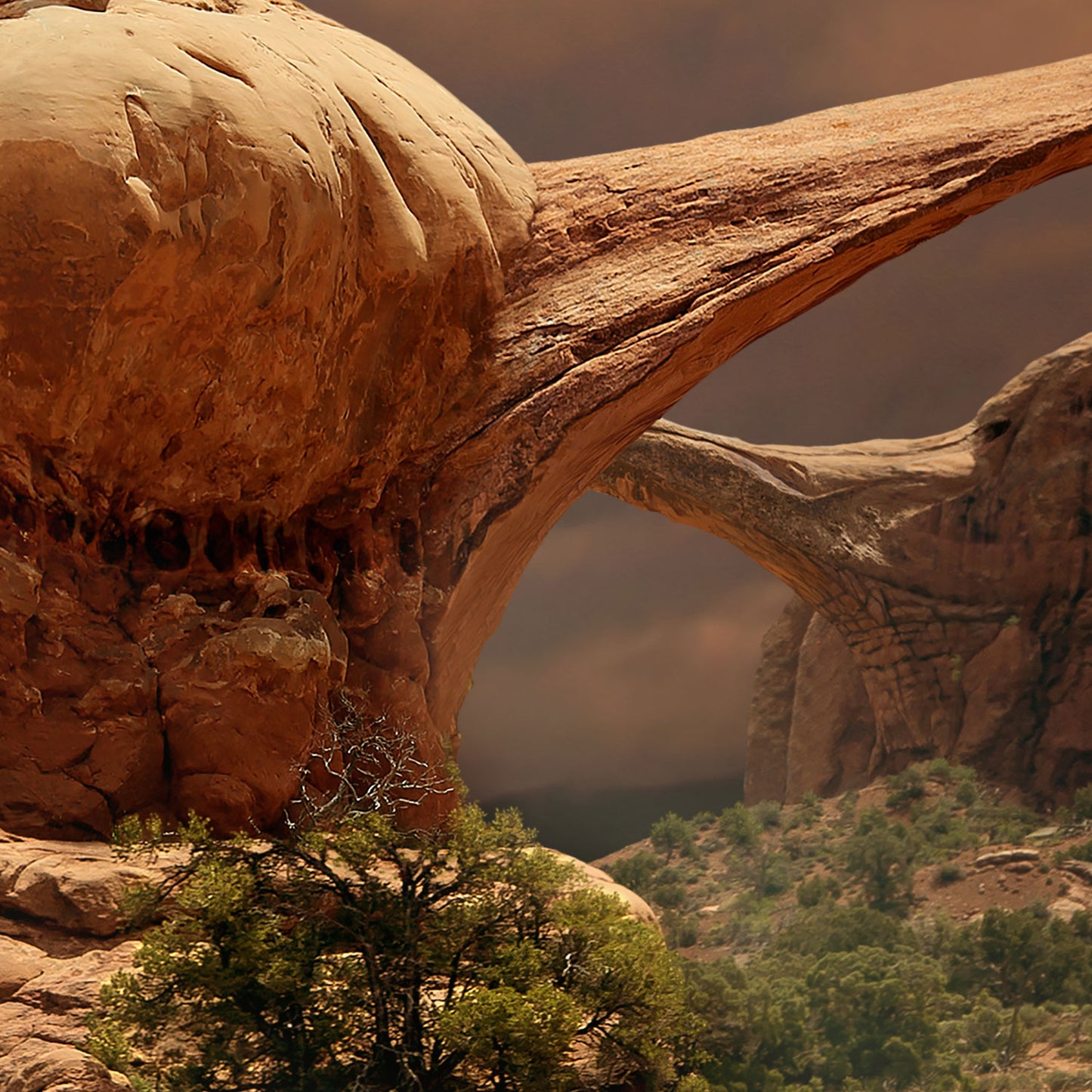 Moab Fantasy Sunset - Gerahmte Leinwand