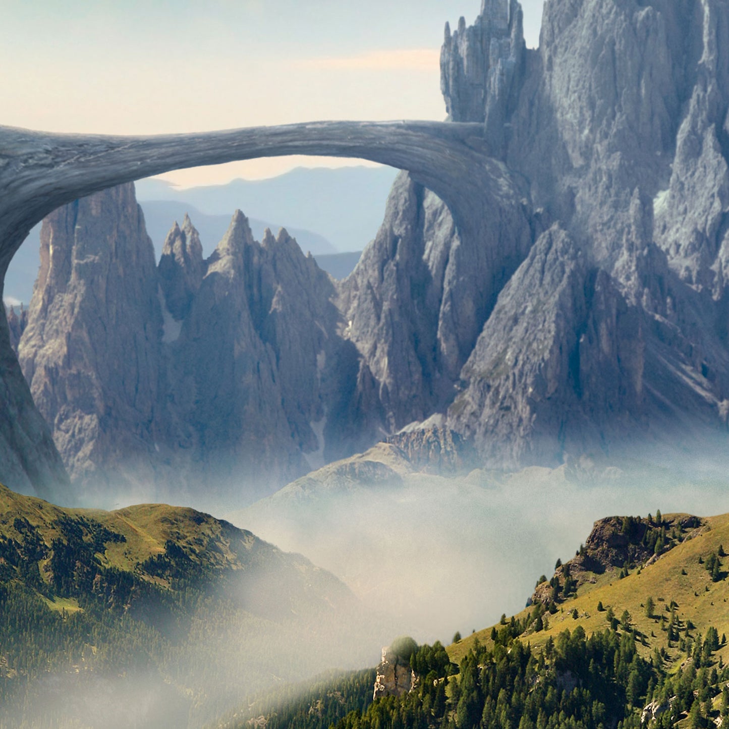 Old World Bridges - Gerahmte Leinwand
