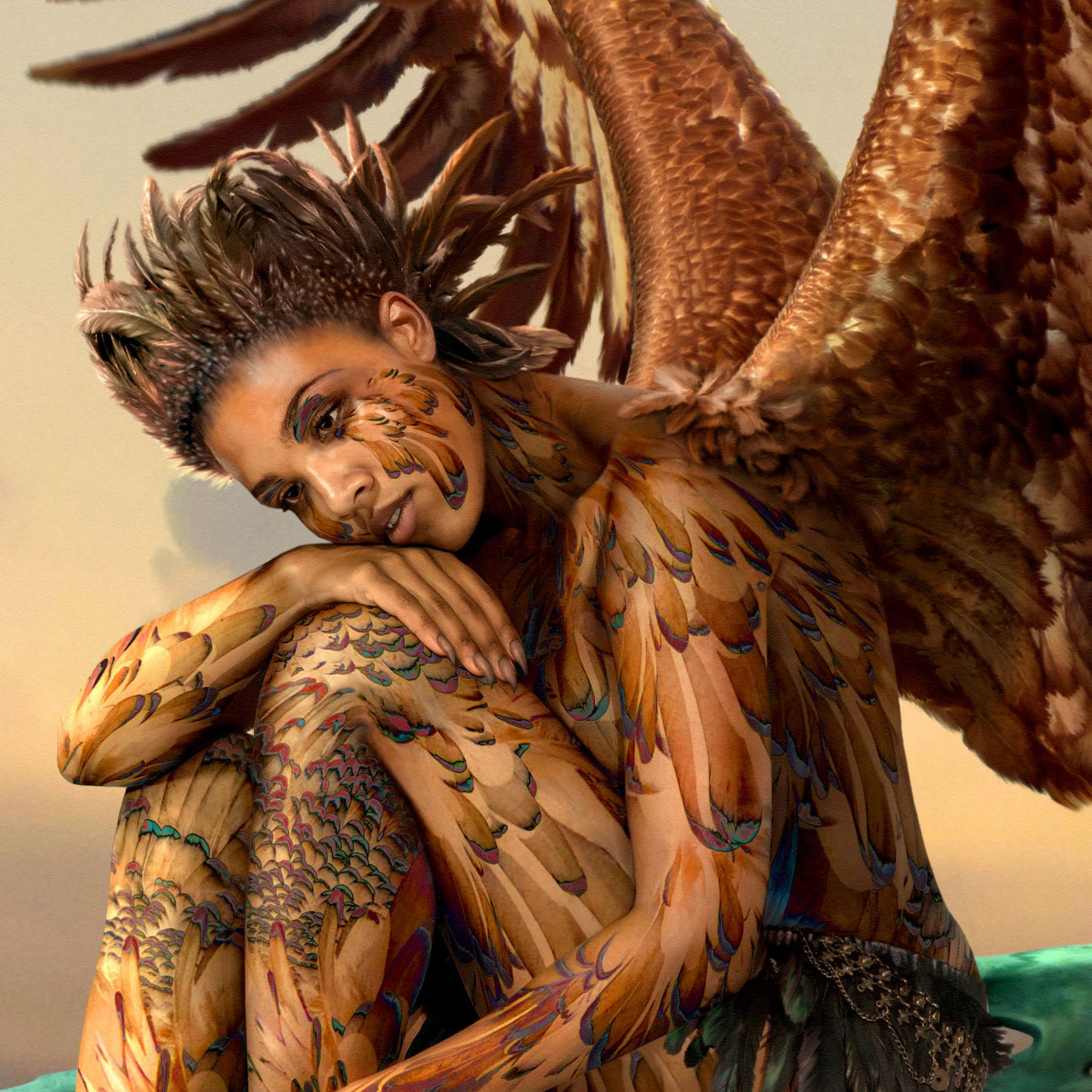 Pegasus - Kunstdruck+ weißer Rand