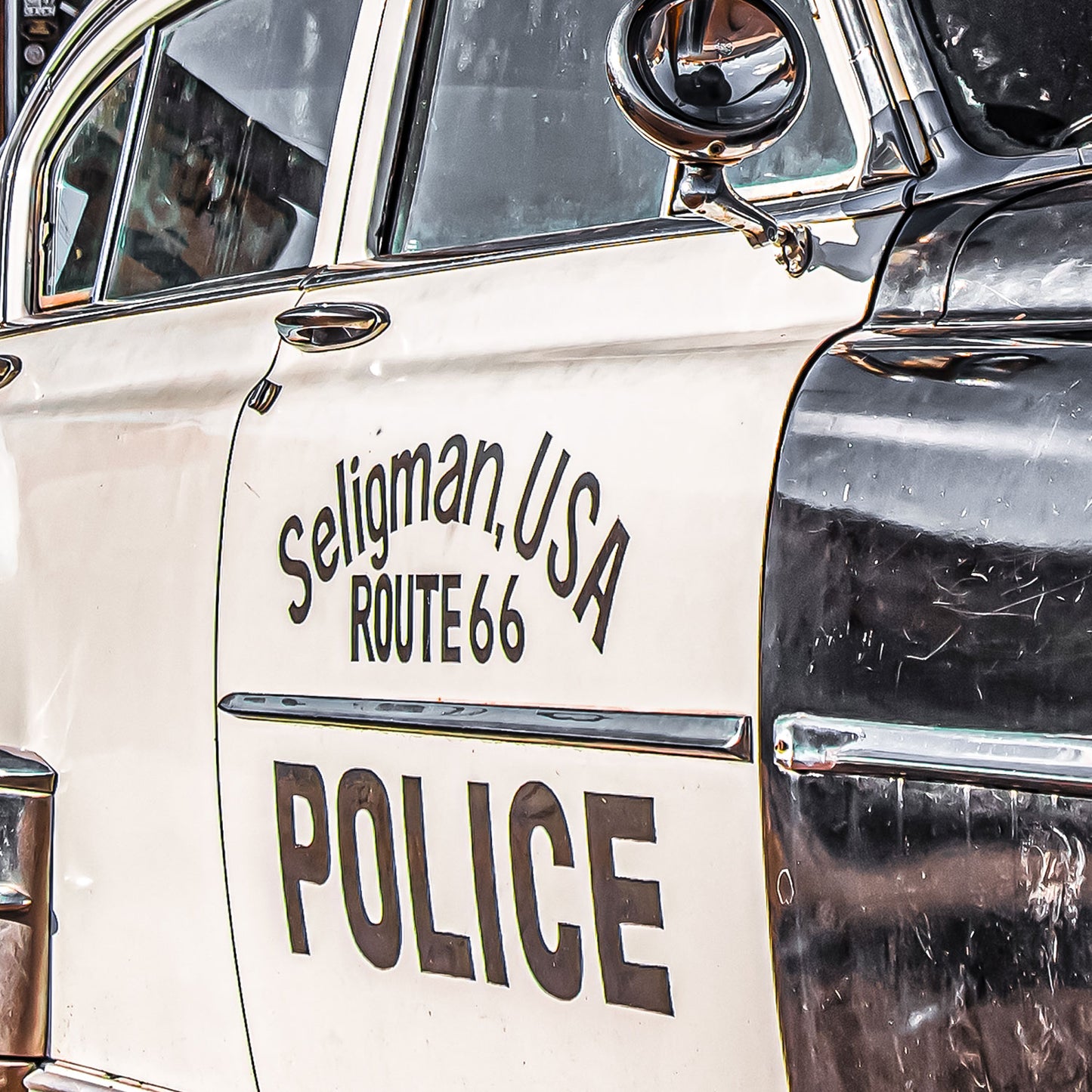 ROUTE 66 POLICE CAR - Leinwandbild